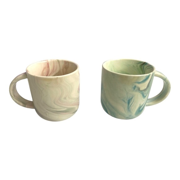 World Market Marble Ceramic Mug Set of 2 - Picture 2 of 7